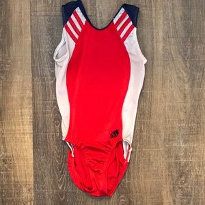Red & Blue Gymnastics Leotard
